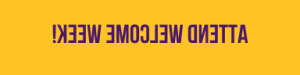 Text graphic that says 欢迎周 in purple font on a yellow background.